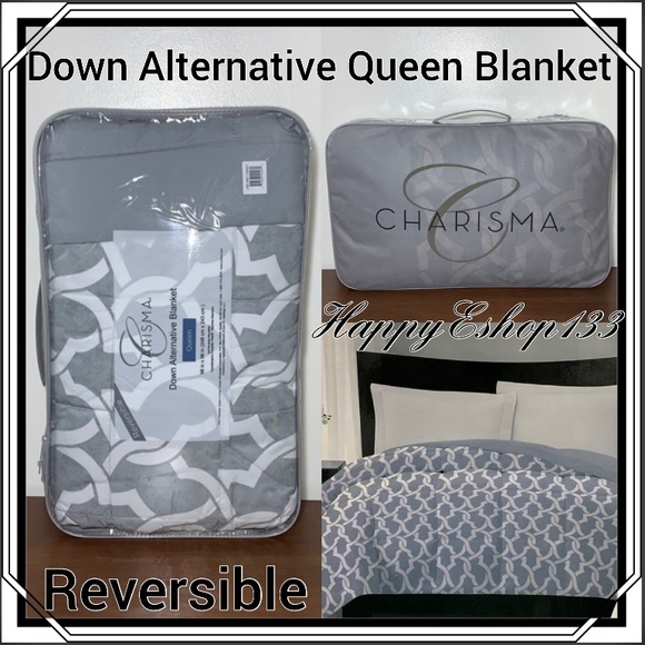 Charisma Bedding Charisma Down Alternative Queen Blanket Reversib